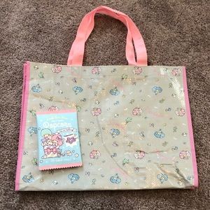 Sanrio Little Twin Stars Reusable Shopping Tote Bag & Zip Coin Pouch Purse Set